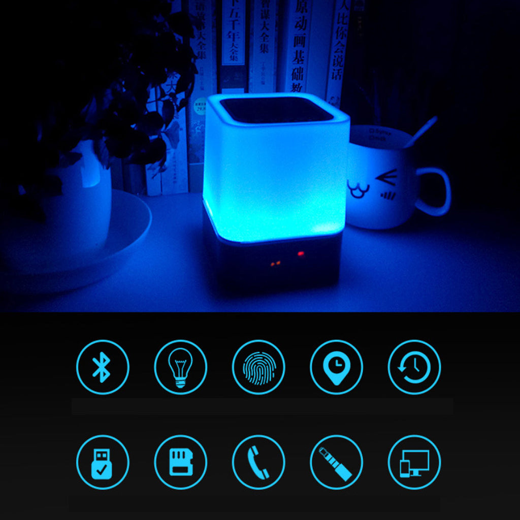Smart Mood Lamp with Bluetooth Speaker, Alarm Clock & Phone Charger