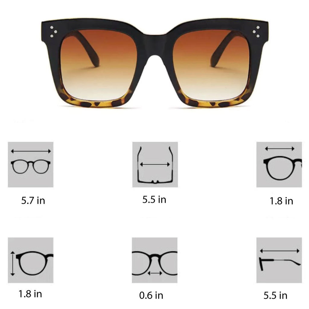 Adele Square Sunglasses with Protective Case