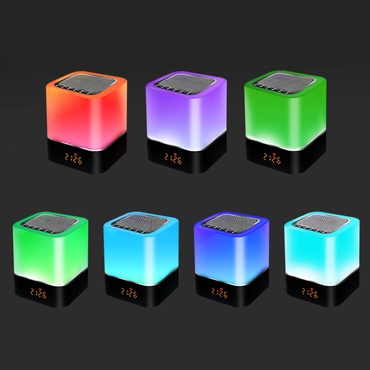 Smart Mood Lamp with Bluetooth Speaker, Alarm Clock & Phone Charger