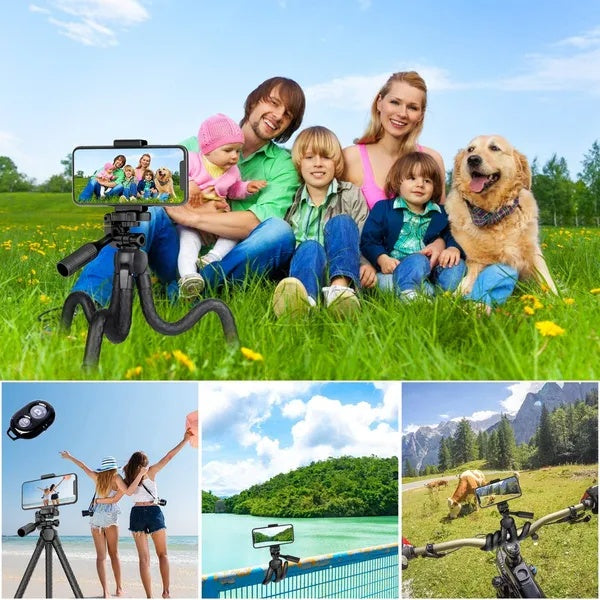 Flexible 360° Phone Tripod with Wireless Remote