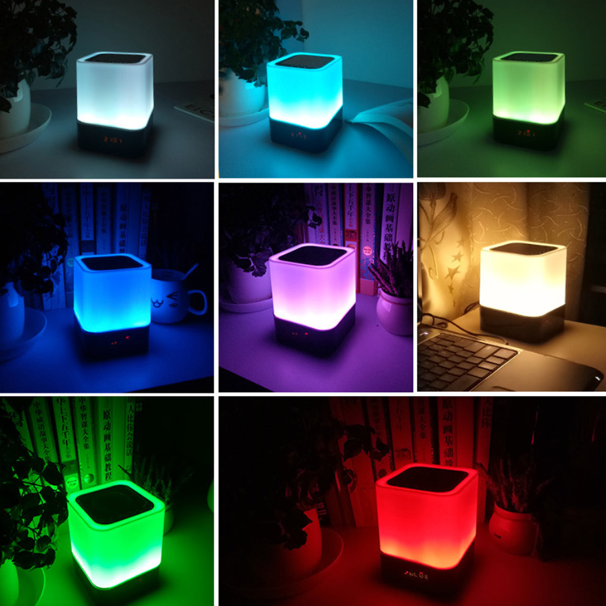 Smart Mood Lamp with Bluetooth Speaker, Alarm Clock & Phone Charger