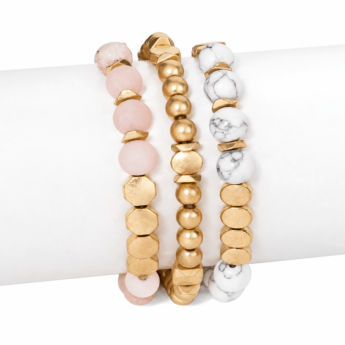 Luxe Layered Beaded Stretch Bracelet Set – 3 Piece
