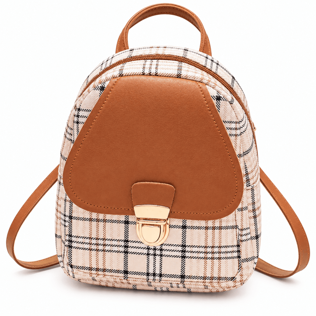 Chic Plaid Mini Backpack