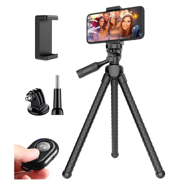 Flexible 360° Phone Tripod with Wireless Remote