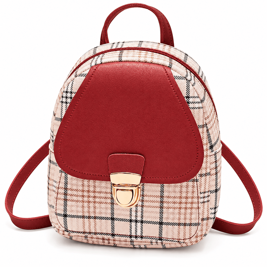Chic Plaid Mini Backpack