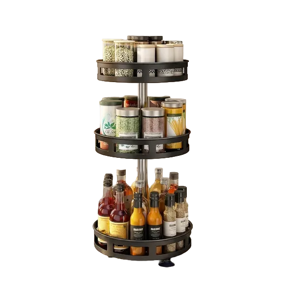 3-Tier Rotating Spice Rack Organizer